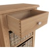 Exeter Light Oak Furniture 1 Drawer 2 Basket Cabinet