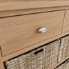 Exeter Light Oak Furniture 2 Drawer 4 Basket Cabinet