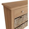 Exeter Light Oak Furniture 2 Drawer 4 Basket Cabinet