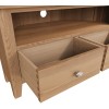 Exeter Light Oak Furniture Corner TV Unit