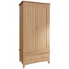 Exeter Light Oak Furniture Gents' Double Wardrobe