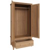 Exeter Light Oak Furniture Gents' Double Wardrobe