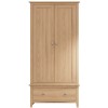 Exeter Light Oak Furniture Gents' Double Wardrobe