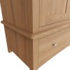 Exeter Light Oak Furniture Gents' Double Wardrobe