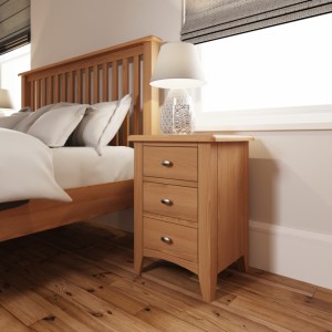 Exeter Light Oak Furniture Large Bedside Cabinet Exeter Light Oak Furniture Large Bedside Cabinet