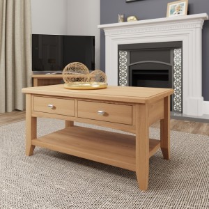Exeter Light Oak Furniture Large Coffee Table Exeter Light Oak Furniture Large Coffee Table