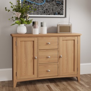 Exeter Light Oak Furniture Large Sideboard Exeter Light Oak Furniture Large Sideboard