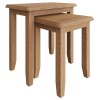 Exeter Light Oak Furniture Nest of 2 Tables