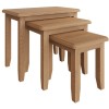 Exeter Light Oak Furniture Nest of 3 Tables