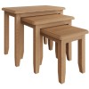 Exeter Light Oak Furniture Nest of 3 Tables