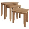 Exeter Light Oak Furniture Nest of 3 Tables