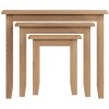 Exeter Light Oak Furniture Nest of 3 Tables