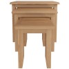 Exeter Light Oak Furniture Nest of 3 Tables