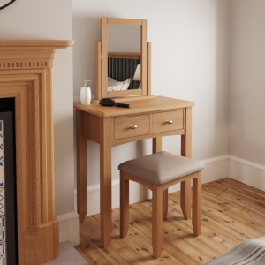 Exeter Light Oak Furniture Dressing Table Stool Exeter Light Oak Furniture Dressing Table Stool