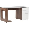 Alphason Office Furniture Sorbonne Walnut Effect Executive Computer Desk