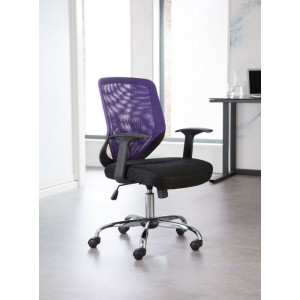 Alphason Office Furniture Atlanta Black and Purple Mesh Fabric Operator Chair Alphason Office Furniture Atlanta Black and Purple Mesh Fabric Operator Chair