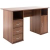 Alphason Office Furniture Maryland Walnut Effect Computer Workstation