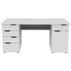 Alphason Office Furniture Kentucky White Oak and Gloss White Desk