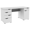 Alphason Office Furniture Kentucky White Oak and Gloss White Desk