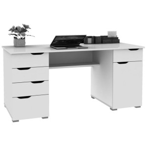 Alphason Office Furniture Kentucky White Oak and Gloss White Desk Alphason Office Furniture Kentucky White Oak and Gloss White Desk