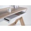 Alphason Office Furniture Aspen Light Oak and White Trestle Desk