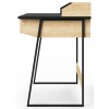 Alphason Office Furniture Salisbury Oak and Black Writing Desk