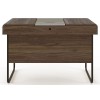 Alphason Office Furniture Dorset Walnut and Dark Grey Computer Desk