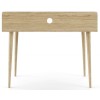 Alphason Office Furniture Yeovil White and Light Oak Writing Desk