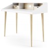 Alphason Office Furniture Yeovil White and Light Oak Writing Desk