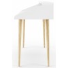 Alphason Office Furniture Yeovil White and Light Oak Writing Desk