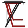 Alphason Furniture Phantom Black and Red Carbon Fibre Effect Gaming Desk