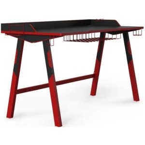 Alphason Office Furniture Fuego Black and Red Gaming Desk Alphason Office Furniture Fuego Black and Red Gaming Desk