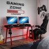 Alphason Office Furniture Fuego Black and Red Gaming Desk
