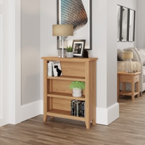 Exeter Light Oak Furniture Small Wide Bookcase Exeter Light Oak Furniture Small Wide Bookcase