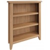 Exeter Light Oak Furniture Small Wide Bookcase
