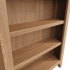 Exeter Light Oak Furniture Small Wide Bookcase