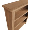 Exeter Light Oak Furniture Small Wide Bookcase