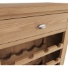 Exeter Light Oak Furniture Wine Cabinet