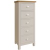 Wittenham Painted Furniture 5 Drawer Narrow Chest