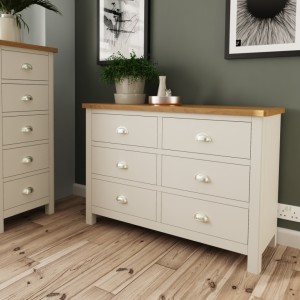 Wittenham Painted Furniture 6 Drawer Wide Chest Wittenham Painted Furniture 6 Drawer Wide Chest