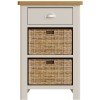 Wittenham Painted Furniture Grey 1 Drawer 2 Basket Cabinet