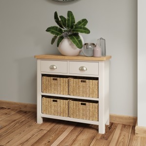 Wittenham Painted Furniture Grey 2 Drawer 4 Basket Cabinet Wittenham Painted Furniture Grey 2 Drawer 4 Basket Cabinet