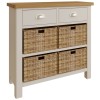 Wittenham Painted Furniture Grey 2 Drawer 4 Basket Cabinet