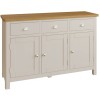 Wittenham Painted Furniture Grey 3 Drawer 3 Door Sideboard