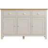 Wittenham Painted Furniture Grey 3 Drawer 3 Door Sideboard