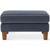 Alphason Furniture Novogratz Bowen Blue Ottoman with Contrast Welting