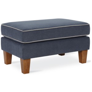 Alphason Furniture Novogratz Bowen Blue Ottoman with Contrast Welting Alphason Furniture Novogratz Bowen Blue Ottoman with Contrast Welting