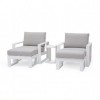 Maze Lounge Outdoor Amalfi Aluminium White 5 Piece Lounge Set