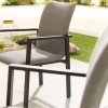 Nova Outdoor Fabric Hugo Light Grey 4 Seat Square Dining Set