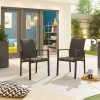 Nova Outdoor Fabric Hugo Dark Grey 4 Seat Round Dining Set